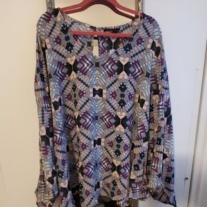 Butterfly style sleeve blouse